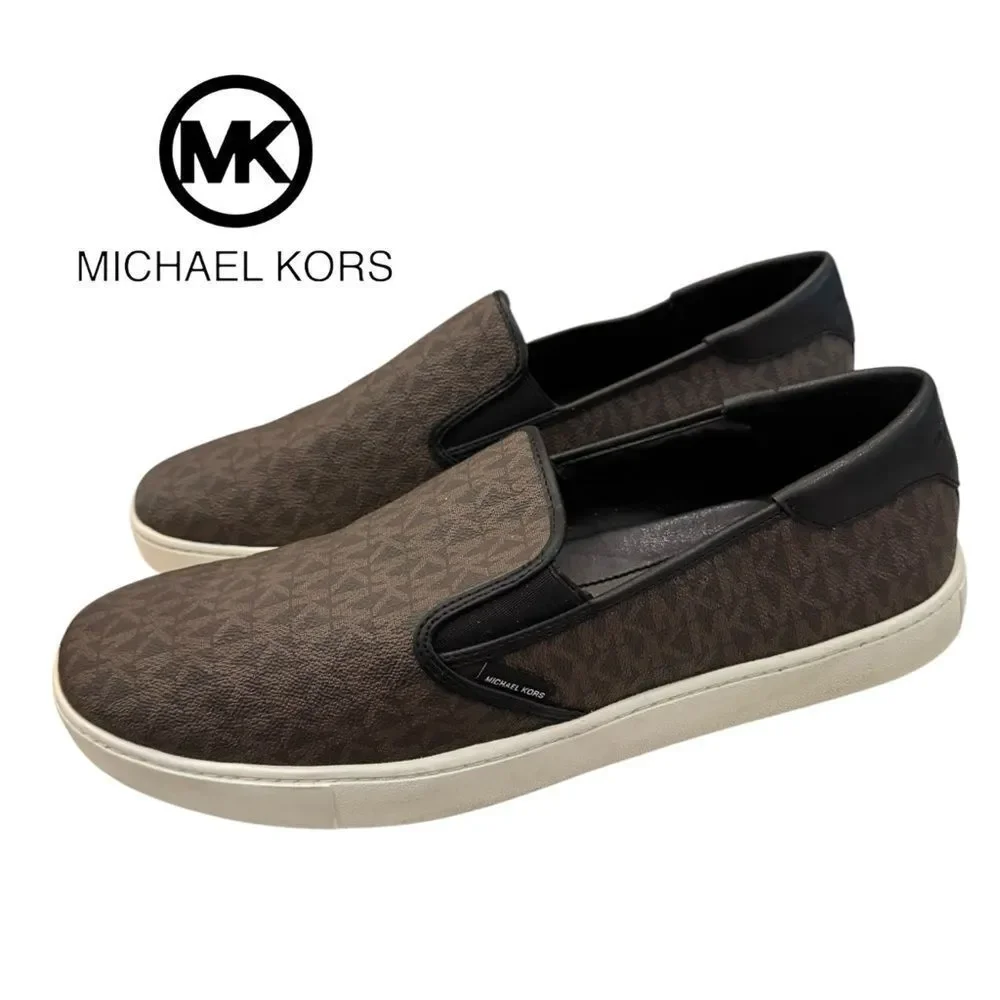 Michael Kors Men's Keaton MK Logo Slip-On Shoes Loafers Sneakers 12